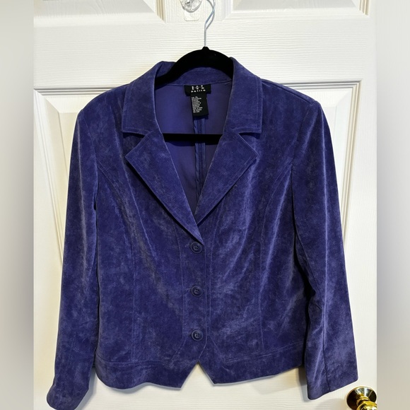 WOMENS R.O.T. DARK LAVENDER CORDUROY LONG SLEEVE FRONT THREE BUTTON CLOSURE SZ L - Picture 5 of 14
